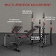 image 4 of SPORTNOW Weight Bench with Two Barbell Racks, Preacher Curl Bench