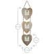 image 3 of Nicola Spring Rustic Hearts Hanging 3 Photo Frame - 4 x 4" - Natural