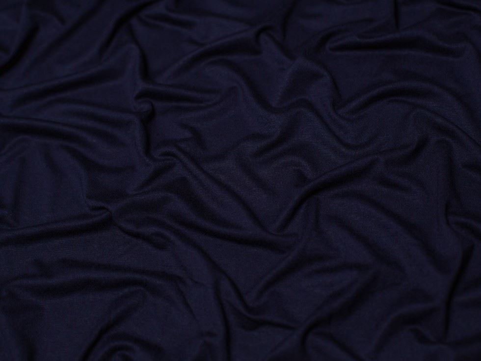 Minerva Core Range Navy Medium Viscose Jersey Stretch Knit Fabric for Dressmaking, 147cm / 57" Wide - per metre