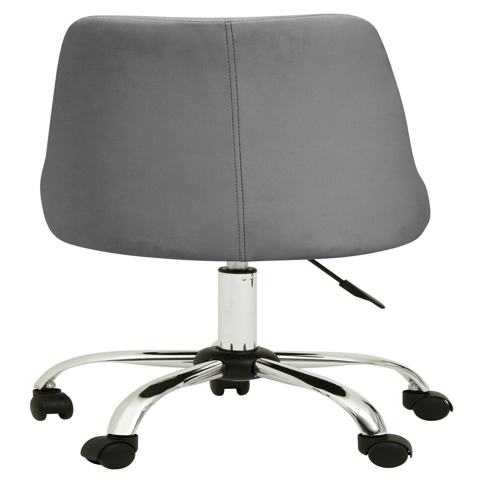 image 1 of Interiors by Premier Brent Grey Leather Effect Home Office Chair