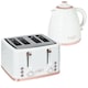 image 1 of HOMCOM Kettle and Toaster Sets, 3000W 1.7L Rapid Boil Kettle & 4 Slice Toaster with 7 Browning Controls, Defrost, Reheat and Crumb Tray, UK Otter thermostat, Cream White