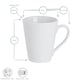 image 3 of Argon Tableware 24x Classic White Latte Mugs - 285ml - Coffee Mugs Coffee Cups Latte Cup Cappuccino Cup Drinking Mugs White