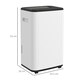 image 7 of HOMCOM 20L/Day 6L Dehumidifier, Portable Quiet Air Dehumidifier for Laundry | White