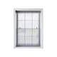 image 1 of 75cm Light Grey Faux Wood Venetian Blind With Strings 160cm Drop | Grey | Grey
