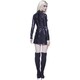 image 2 of Fever Womens/Ladies Miss Whiplash Skeleton Costume Dress - Black/White - XS XS