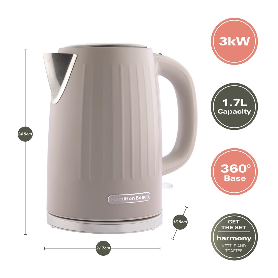 image 1 of Hamilton Beach Harmony 1.7L Kettle Cappuccino