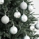 image 6 of 30mm/12Pcs Christmas Baubles Shatterproof Silver,Tree Decorations