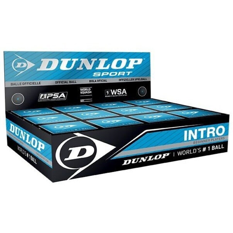 image 1 of Dunlop Intro Squash Balls (Pack of 12) - Black - One Size