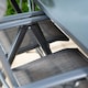 image 5 of 6 Seater Dining Set Garden Furniture With Parasol Reclining Chairs Glass Table In Grey
