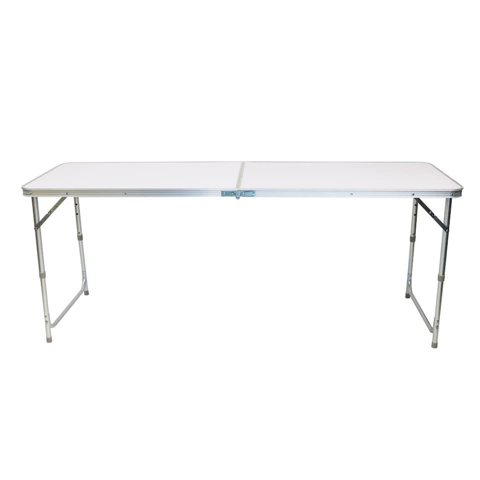 image 1 of 4ft Folding Outdoor Camping Kitchen Work Top Table | White