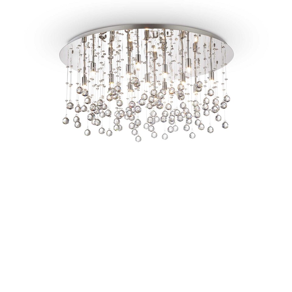 Moonlight 15 Light Extra Large Semi Flush Ceiling Pendant Chrome, G9