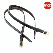 Blenheim Leather Spur Straps (Pack of 2) - Black - 36cm