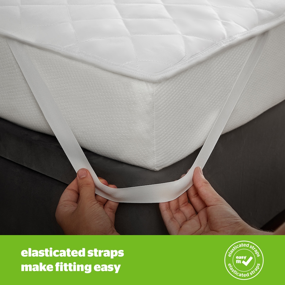 image 1 of Silentnight Anti-Allergy Mattress Protector, Single | White | 1