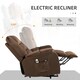 image 4 of HOMCOM Lift Chair with Vibration Massage, Heat, Quick Assembly, Brown Brown