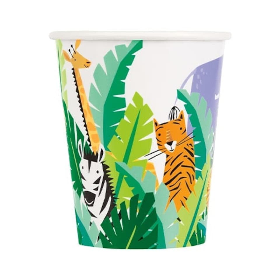 Animal Safari Paper Cups 270ml - Pack of 8
