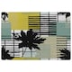 image 1 of Geometric Shape & Leaf Print in Yellow & Green (Rug) Yellow | Large: 140x200cm