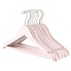 image 1 of Harbour Housewares Wooden Childrens Clothes Hanger - Light Pink - Pack of 10 - Wooden Hanger Coat Hanger Suit Hanger Jacket Hanger Shirt Hanger Trouser Hanger