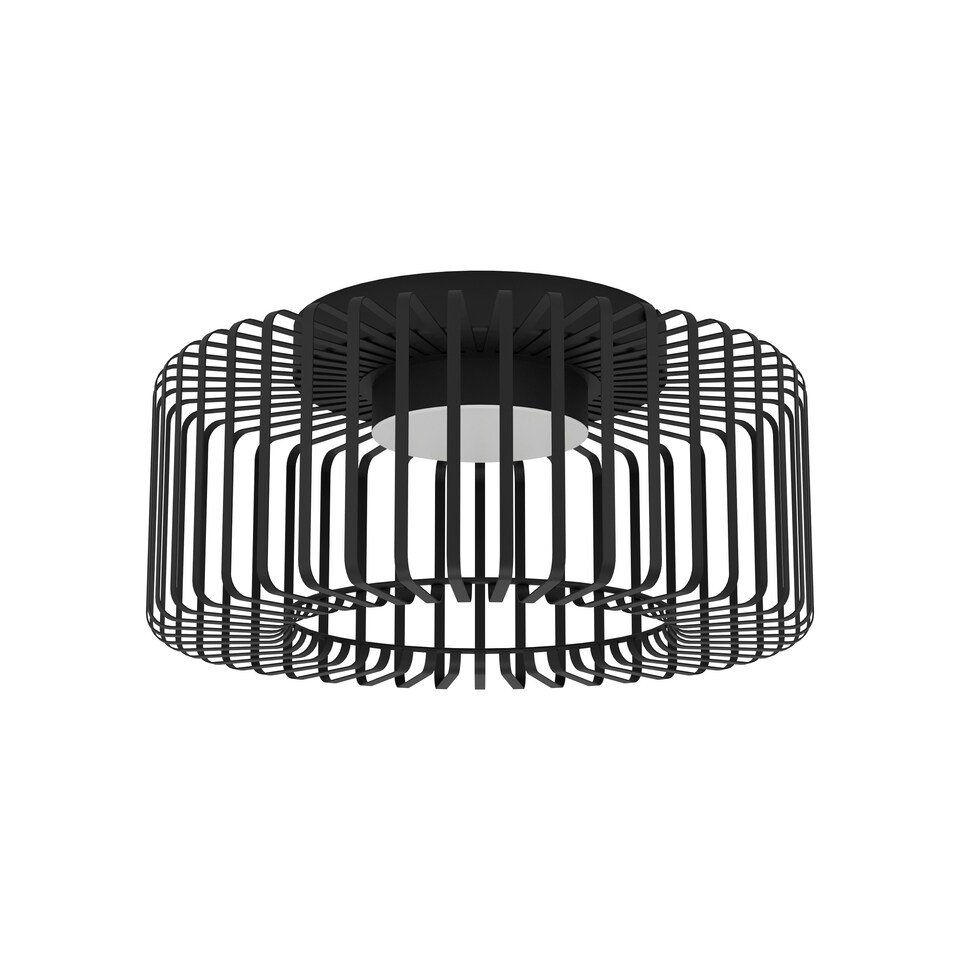 image 1 of EGLO Ginestrone-Z Black Steel RGB Ceiling Light