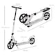 image 5 of HOMCOM Folding Kick Scooter, Adjustable Ride On Scooter with 200mm Big Wheels and Double Shock Absorption, Urban Scooter for 14 older Teens Adult, White