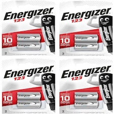 Energizer CR123 Batteries, 3V Lithium Battery, 8 Pack (4x Pack of 2)