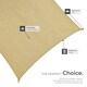 image 5 of Shade Sail - rectangular with UV protection 50, water-repellent | Cream | beige | 3.6 x 3.6 m | 1