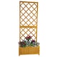 image 7 of Wooden Garden Planter Lattice Large Patio Climbing Plant Box Raise Bed Flowerpot
