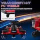 image 5 of HOMCOM 12V Electric Go Kart for Kids with Music, LED Lights, Red