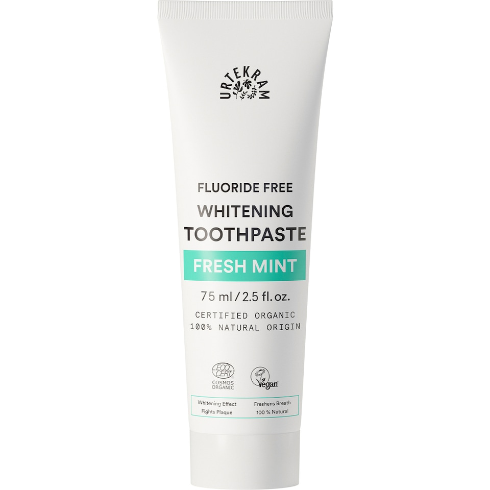 Bio9 Toothpaste Fresh Mint Whitening, Organic 75ml (Urtekram)