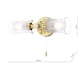 image 3 of Elba 2 Light Bathroom Wall Light Polished Gold and Glass IP44
