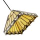 image 3 of Art Deco Style Amber Tiffany Pendant Shade with Gold Triangles and Diamonds