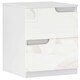 image 1 of HOMCOM Modern Bedside Table with 2 Drawers for Bedroom, Living Room, White