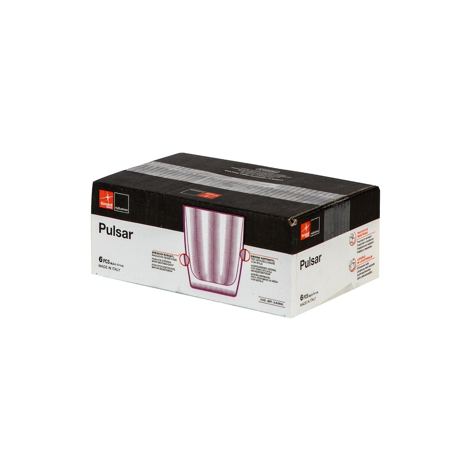 image 1 of Bormioli Rocco Pulsar Double Old Fashioned Glasses - 390ml - Purple - Pack of 6 | Purple | Purple