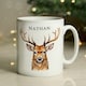 image 5 of Personalised Watercolour Stag Mug White