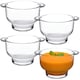 image 1 of Small Clear Glass Soup Bowl Set Handles Dishwasher Safe | Clear | Clear | Set of 4