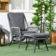 image 4 of Outsunny Garden Rattan Leisure Chair Set with Adjustable Backrest