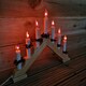 image 2 of 40cm Premier Christmas Candlebridge with 7 Flickering Bulb in Light Wood Finish Mains Operated