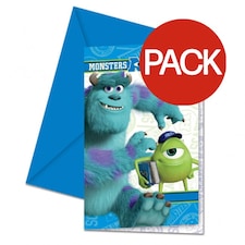 Monsters University Mike & Sulley Birthday Card (Pack of 6) - Blue/Green/White - One Size