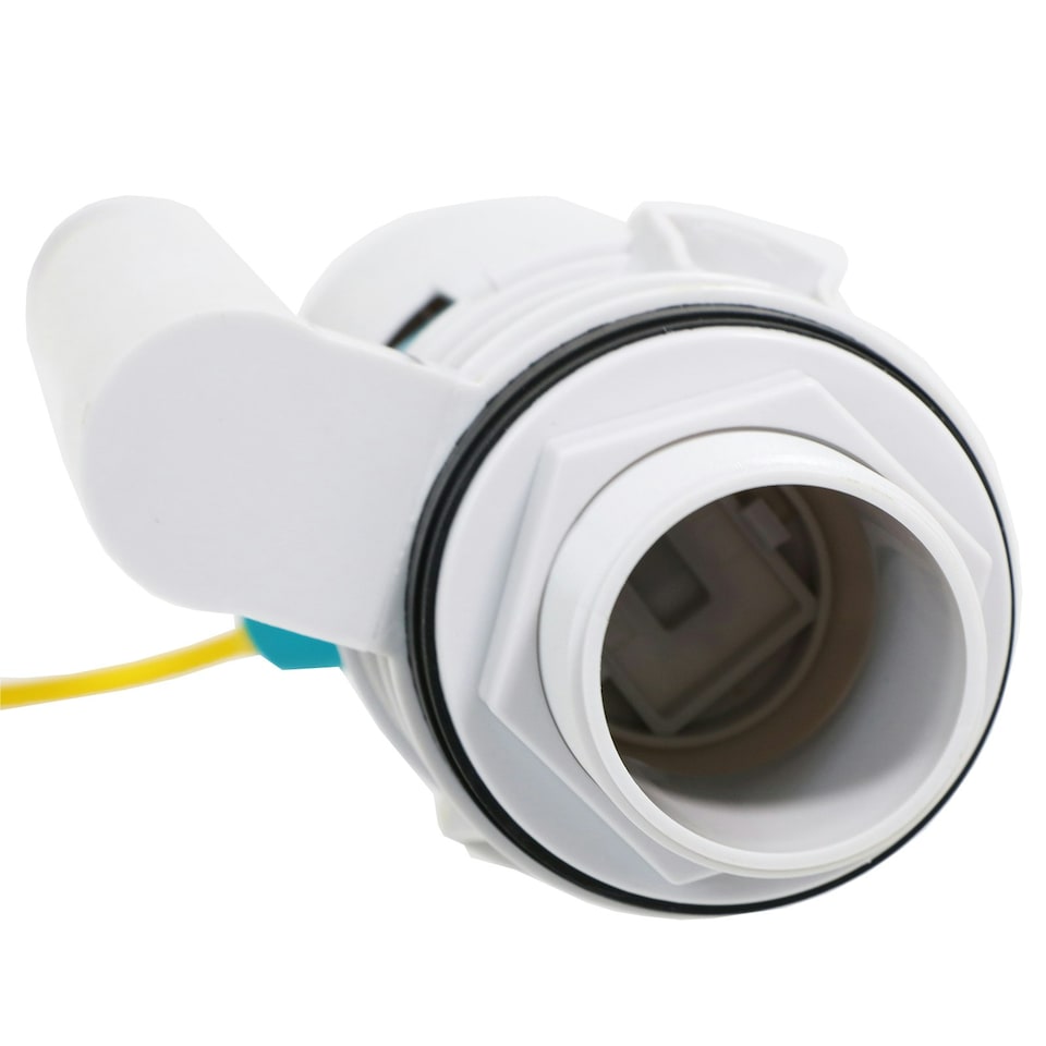 image 1 of SPARES2GO Adjustable Dual Flush Toilet Valve Concealed Cistern with Push Button (1.5" / 2" Outlet, 300mm Cable)
