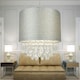 image 10 of First Choice Lighting Sparkle Grey Faux Silk Jewelled Easy Fit Light Shade Grey | Clear