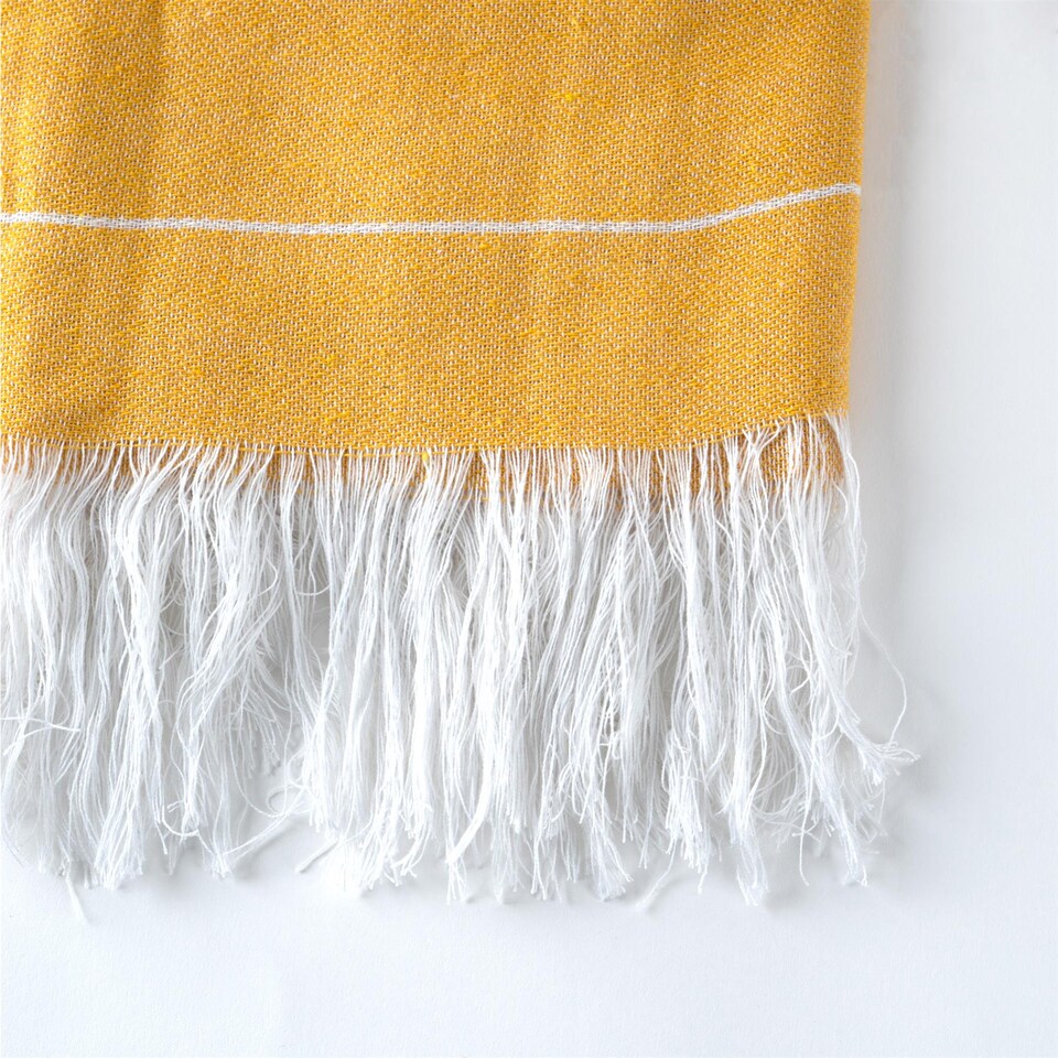image 1 of Nicola Spring Turkish Cotton Bath Towel - 173 x 92cm - Mustard | Yellow | Mustard