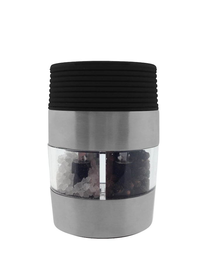 Grunwerg Gmill 2-in-1 Salt and Pepper Mill, Stainless Steel & Acrylic