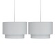 image 1 of Pair of Light Grey 2 Tier Ceiling Light Shades | Grey | Medium | 2