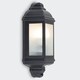 image 3 of ValueLights Kayleigh Black PIR Motion Sensor Outdoor Wall Light & Cool White LED Bulb | Black
