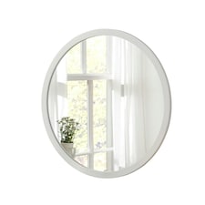 Classic Round Contemporary Mirror White White | 50x50x2cm