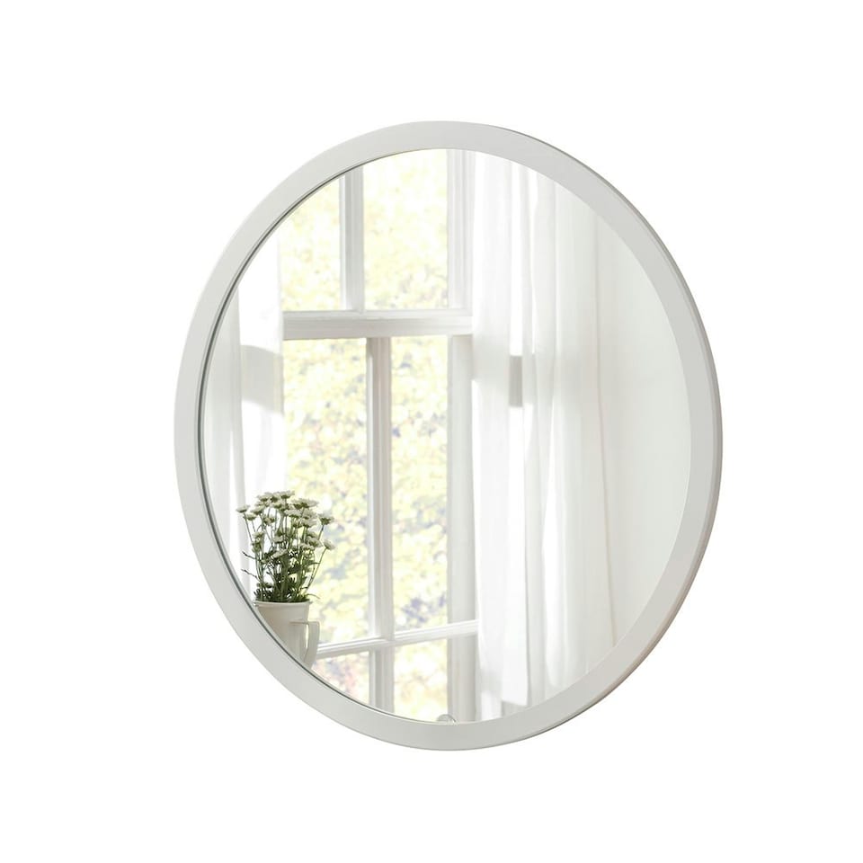image 1 of Classic Round Contemporary Mirror White White | 50x50x2cm