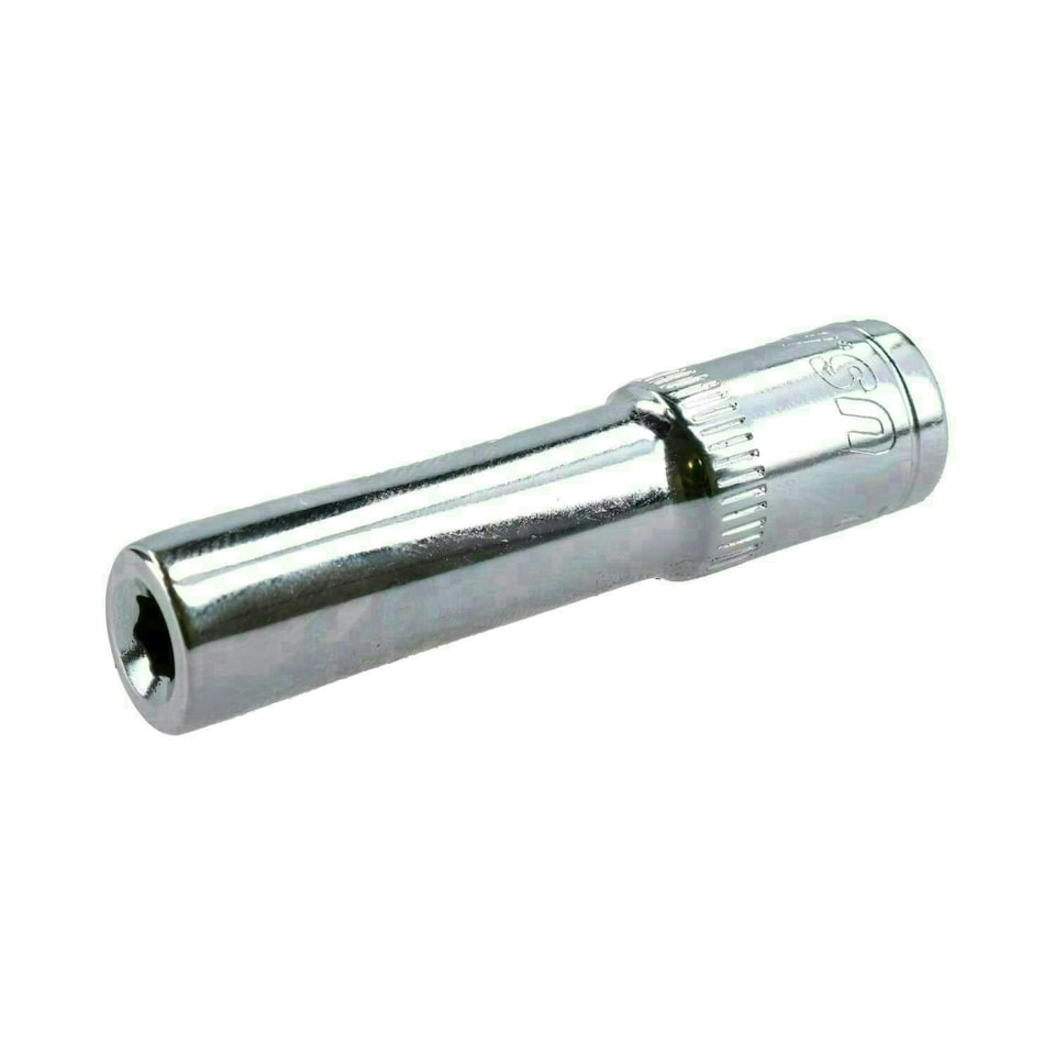 image 1 of 5/32" Deep SAE Socket 1/4" Drive 48mm Length 6 Point Chrome Vanadium Steel