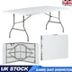 image 2 of 5ft Heavy Duty Folding Trestle Table – Portable Plastic Camping Picnic BBQ – White