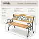 image 6 of Garden Bench Kathi - 2-seater, wood, cast iron, 124 x 60 x 83 cm | Brown | brown | 1