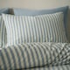 image 2 of Pineapple Elephant Cotton Rich Woven Stripe Duvet Cover Set | Blue | Super King