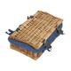 image 3 of 34cm Packaging Wicker Picnic Basket with Lining Blue | Blue | One Size